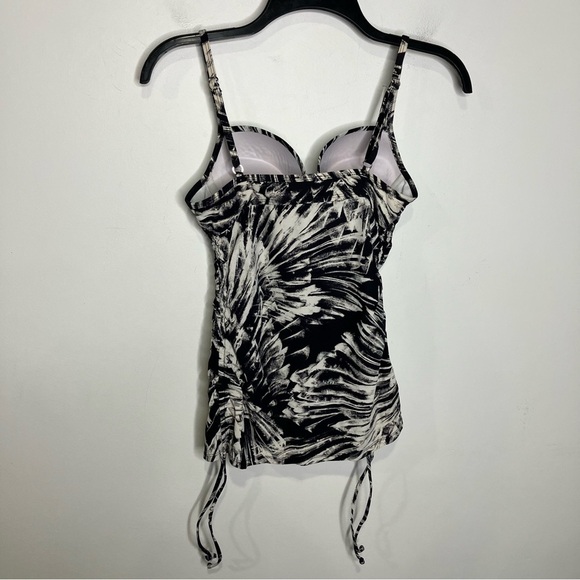 Love your Assets by Spanx tankini top push up swimsuit black & white size‎ small - Picture 5 of 10